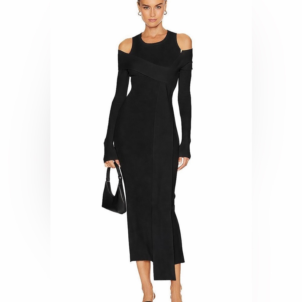 ATOIR FALL AWAY Elegant Black Off-Shoulder Dress